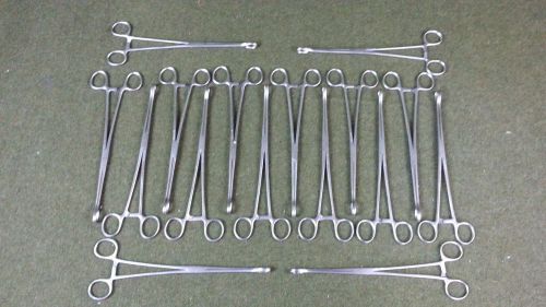 Gauze Pad Holding FORCEP - COLUMBIA - 10&#039;&#039; FOERSTER CURVED Lot Of 16