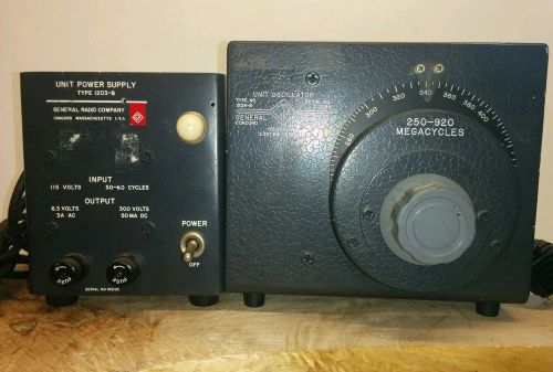 General Radio Co. 1203B power supply and Unit Oscillator 1209B! Both function!