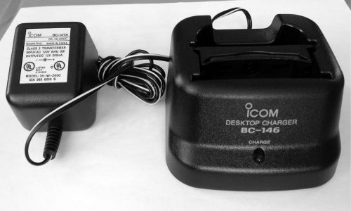 ICOM Battery Charger BC-146 BC-147A IC-V82 IC-F22S IC-F11 IC-F21 BP209 BP210