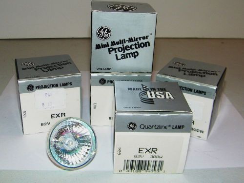 GE Lot Of 5 General Electric EXR 82V 300W Projection Lamp Bulbs NEW In Box