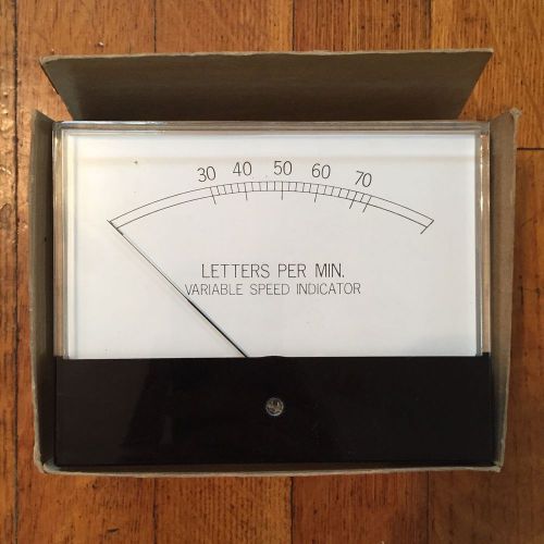 Vintage Edgerley EIL Instruments Letters Per Minute Typing Panel Meter NOS