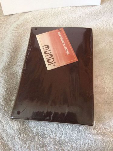 NEW SEALED MUNDI BURGUNDY LEATHER ADDRESS BOOK AND NOTEPAD