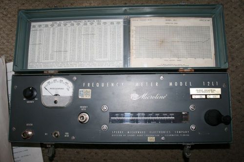 SERRY MICROLINE FREQUENCY METER MODEL 12L1 WITH OPERATING INSTRUCTIONS