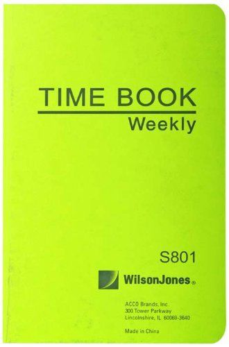 Wilson Jones Foreman&#039;s Time Book, 6.75 x 4.1251 Page per Week, 36 Pages