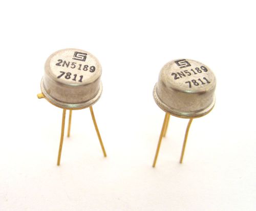 2N5189 NPN Transistor: Amp/Sw: Great for QRP: Vintage 70’s: Gold Leads: 2/Lot
