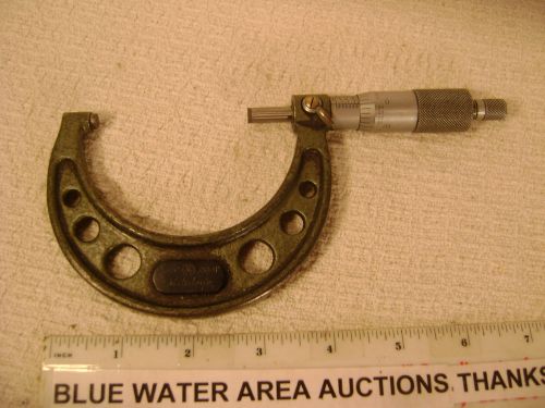 MITUTOYO # 103-217 Micrometer, 2&#034; - 3&#034; x .0001&#034;, Carbide Tipped, Ratchet, Lock