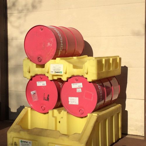Enpac poly-racker, poly stacker 55 gal drum dispenser spill containment system for sale