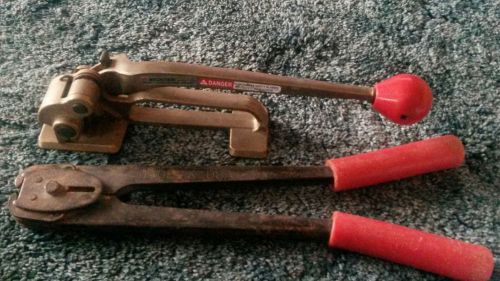 Signode Model T Tensioner Sz. 5/8-3/4 Strapping Banding Tool AND Crimper