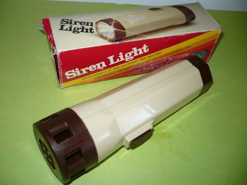 AIR RAID SIREN FLASHLIGHT MADE IN HONG KONG COMPLETE WORKING CONDITION IN BOX