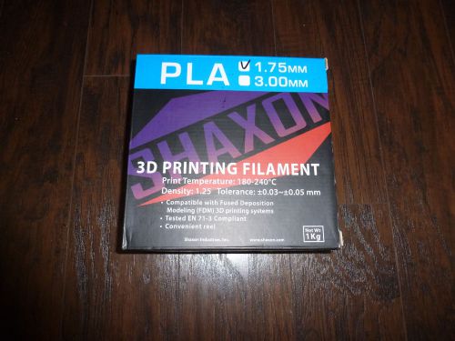 Shaxon PLA 3D Printing Filament 1.75mm Black Red and White Brand New!