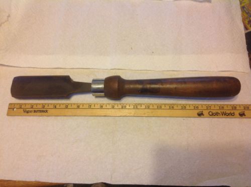 Vintage w. butcher cast steel large carving gouge with handle chisels tools for sale