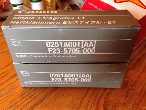 2 NEW BOXES of Genuine Canon Staple-E1 F23-5705-000, 0251A001[AA] (6 cartridges)