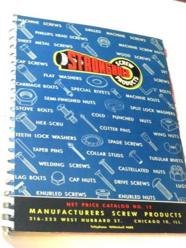 Vintage STRONGHOLD SCREW Store Trade Catalog 1945 Aviation Machine Wood