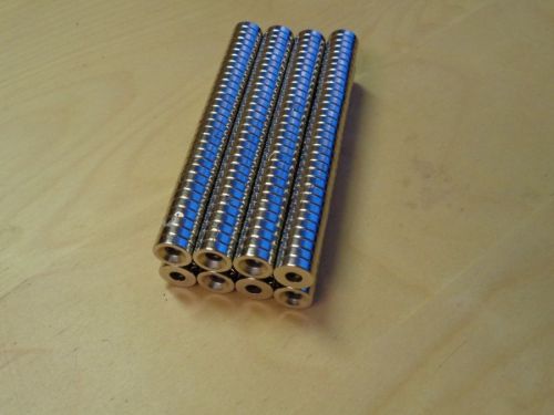 10 Piece Lot 8.5mm x 3mm Countersunk Shop Magnets Repair Cabinets N50 grade