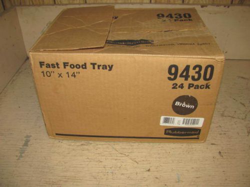 24 RUBBERMAID 10&#034; X 14&#034; FAST FOOD CAFETERIA TRAYS KITCHEN TRAYS #9430