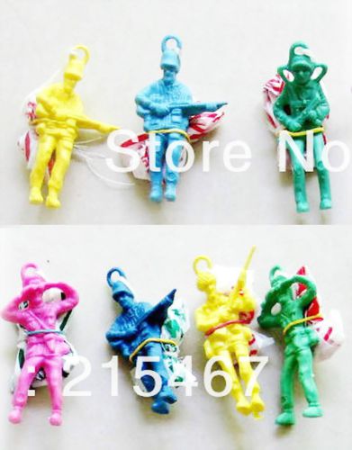 100X PLASTIC PARACHUTE SOLDIER PARATROOPERS PARTY BAG birthday party toy game