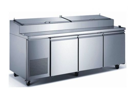 Picl3 93&#034; three door refrigerated pizza prep table for sale