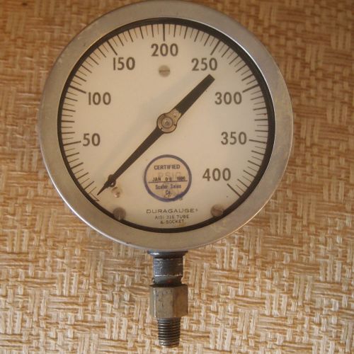 5&#034; 400 PSI Duragauge Ashcroft pressure Gauge, vintage