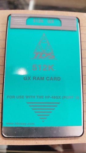 TDS-512K GX RAM CARD FOR USE WITH HP-48GX (PORT 2) &#034;no box&#034; USED