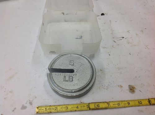 Troemner 5-Lb SLOTTED Scale Calibration Weight Standard Cast Iron