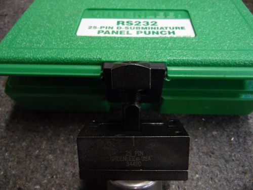 Greenlee RS232 25-Pin D-Subminiature panel punch