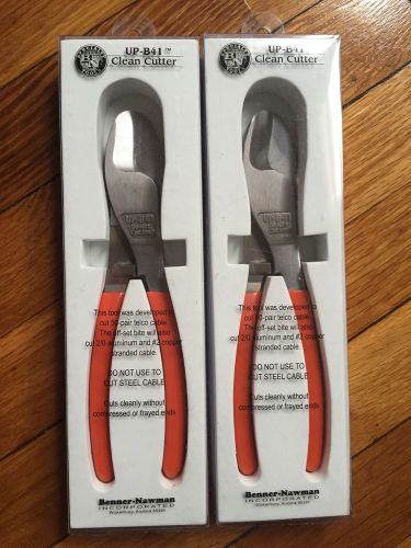 2 New Benner-Nawman UP-B41 The &#034;&#034;Clean&#034;&#034; Cable Cutters/Orange
