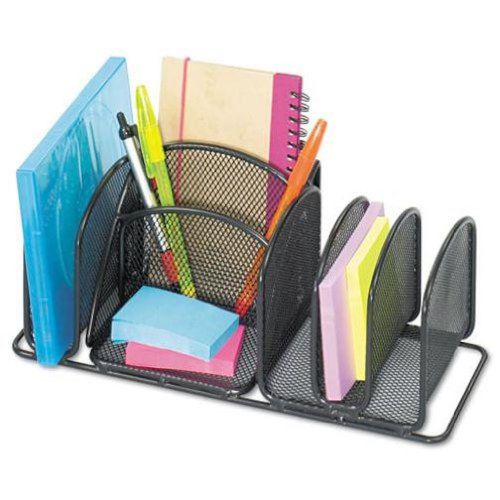Safco Products  3251BL Onyx Mesh Deluxe Desktop Organizer (Qty. 1) Black