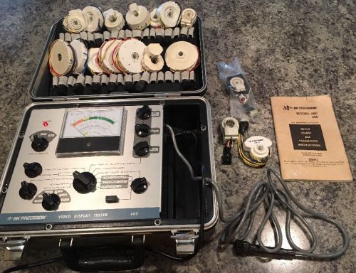 B &amp; k precision 480 #29-20136 crt video display tester w 18 adapters &amp; manual for sale