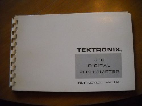 Tektronix J16 digital photometer instruction manuals (2)