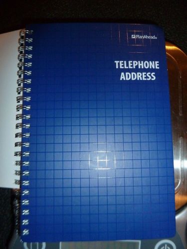 Plan Ahead Telephone Address book Blue couple corners little dinged looks good.
