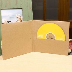 10X Disc CD Sleeve Thick Kraft CD DVD Paper Bag Cover Envelope CD Packaging