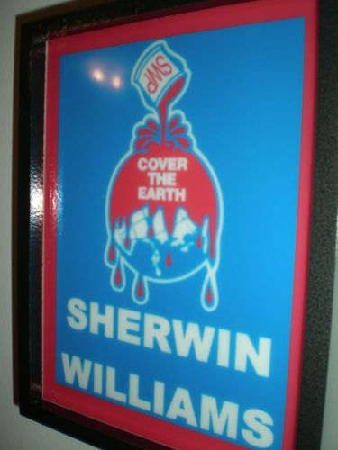 Sherwin Williams Paint Painter Hardware Store Advertising Lighted Man Cave Sign