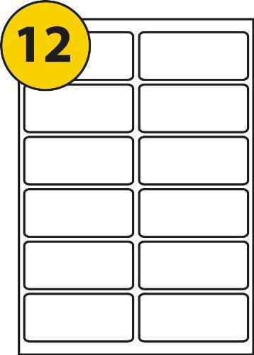 LABELS 100 WHITE SHEETS X 12 PER PAGE = 1200 LABELS SIZE 4&#034; X 1.5&#034;