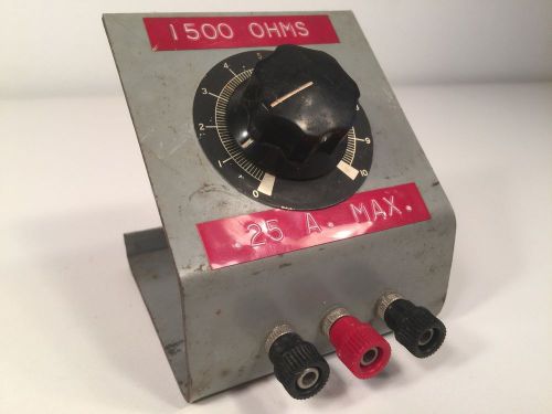 Vintage 1500 OHMS Switch for Testing Gauge meter USA w/ Stand #7