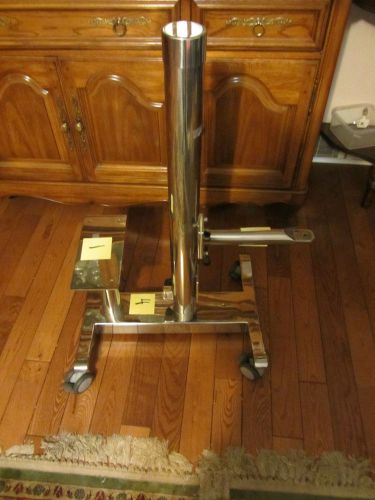 Industrial S/S Telescoping Lab Rolling Workstation Cart Metal Detector Stand