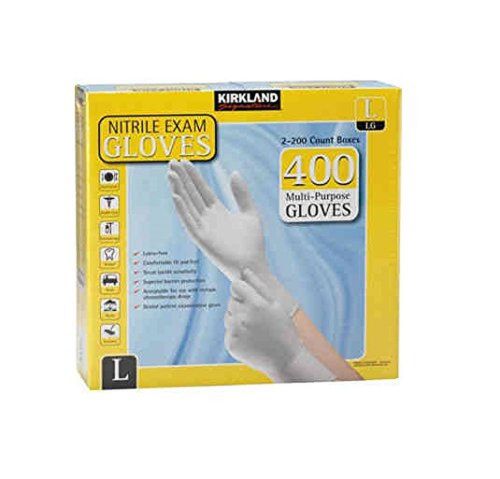 Kirkland Signature Nitrile Exam Multi-Purpose Large Gloves Latex-free 200-Cou...