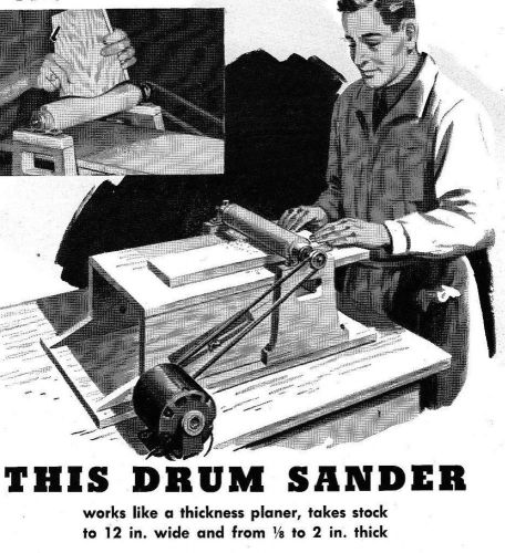 How To Make A Drum Sander Thickness Planer For Your Workshop Sand Sanding #468