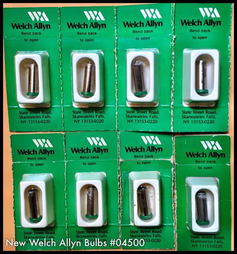 Lot of (8) Brand New Welch Allyn 04500 3-5V Halogen Lamps