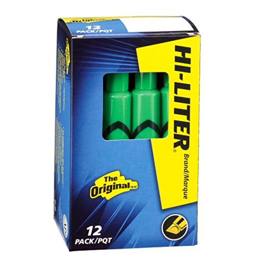 HI-LITER Desk Style, Green, Box of 12 (24020)