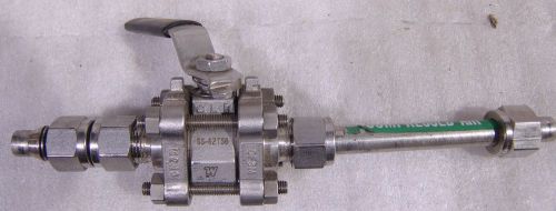 Ball valve , Whitey Swagelok SS-62-TS6 stainless 2200 psi