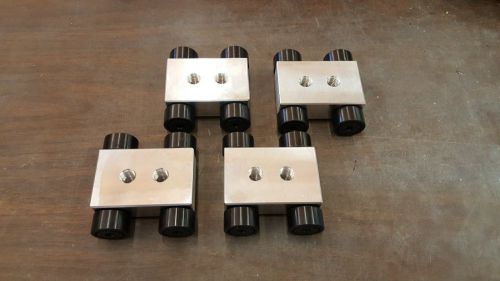 10 ton machinery skate set of 4- 3-3/8&#034; x 3&#034; x 1-1/4&#034; tall for sale