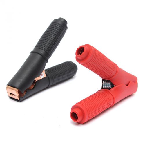 2XCar Vehicle Battery Test Alligator Crocodile Clips Clamp Red + Black Testing W