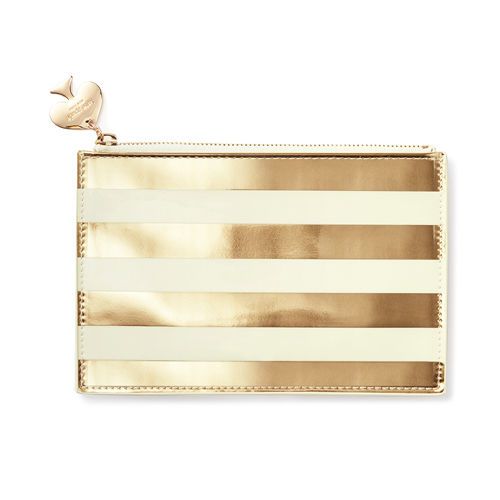 Kate spade - pencil pouch -  set - &#034;gold stripe&#034; - six pieces included! for sale
