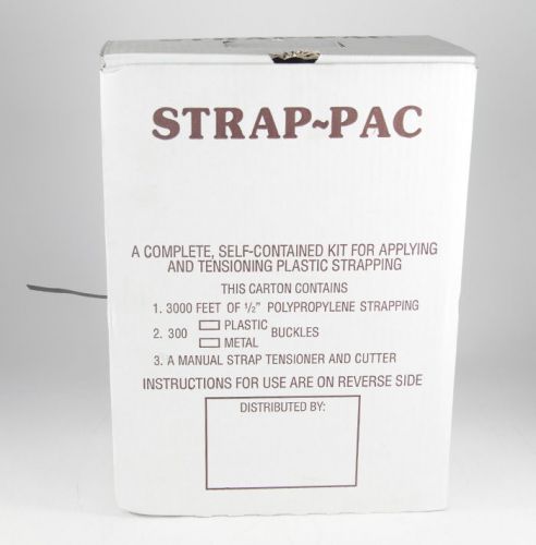 PAC Strapping SP-W Plastic Strapping Kit 3000ft strap 300 Metal Buckles
