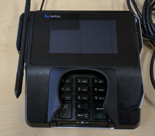 New Verifone MX 915 Pin pad Card Reader with USB cable, power supply and stand.