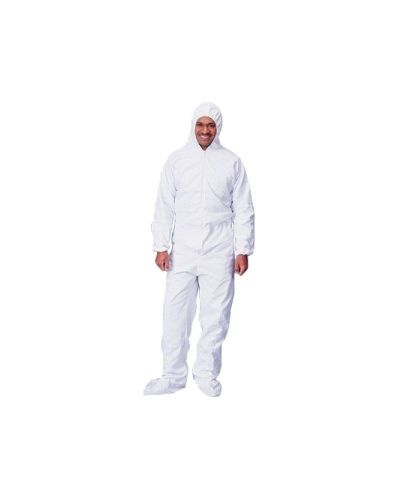 Promax ii disposable protective suit w/ hood/boot cover 1 case (25 suits) xl for sale
