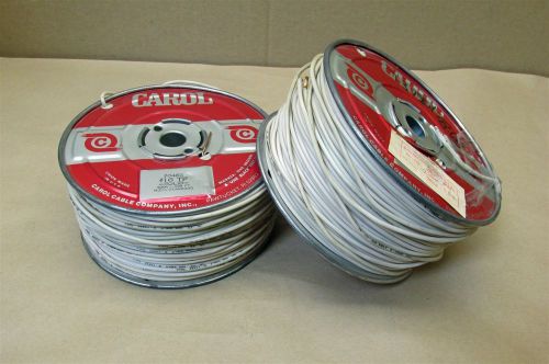 2 500&#039; Spools (1000&#039;) Carol 16 AWG Solid Fixture Wire White 600V TF/TFN  D5698