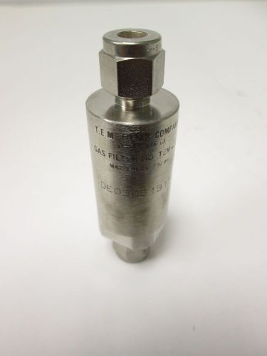 TEM Filter Company TEM-911-5 Inline Gas Filter 316L Stainless Steel 0.003 Micron