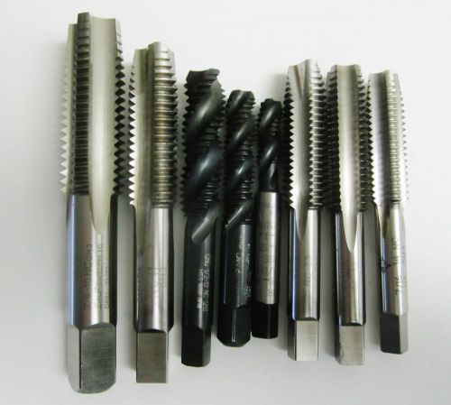 LOT OF 8 NEW MACHINIST TAPS VARIOUS SIZES