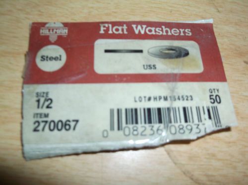 Hillman Flat Washer 2 (steel) 1/2 270067 HPM154523, Pack of 40 *FREE SHIPPING*